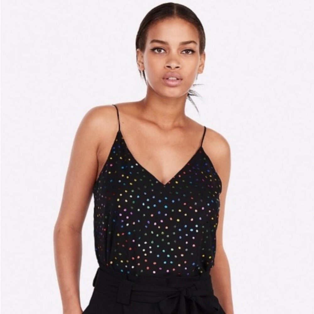 Express Rainbow Polka Dot Tank 🖤 Size S NWT